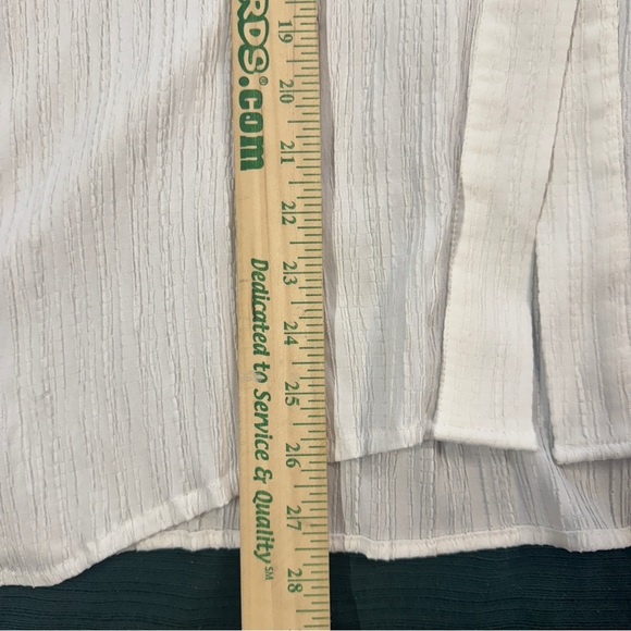 Magellan’s White Crinkle Chopstick Button up Dress Shirt Blouse NWOT XL - Picture 6 of 10
